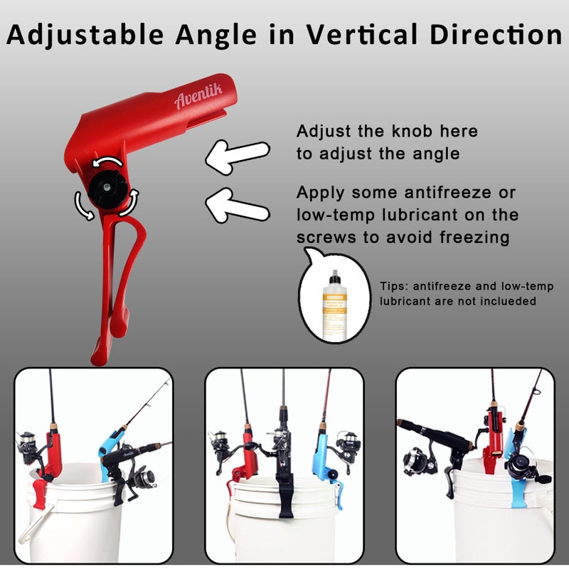 EUPHENG Aventik Adjustable Bucket Rod Holder(Red 4pcs) - Image 2